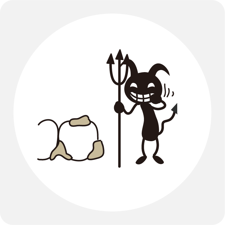 磨き残しによるプラークの蓄積